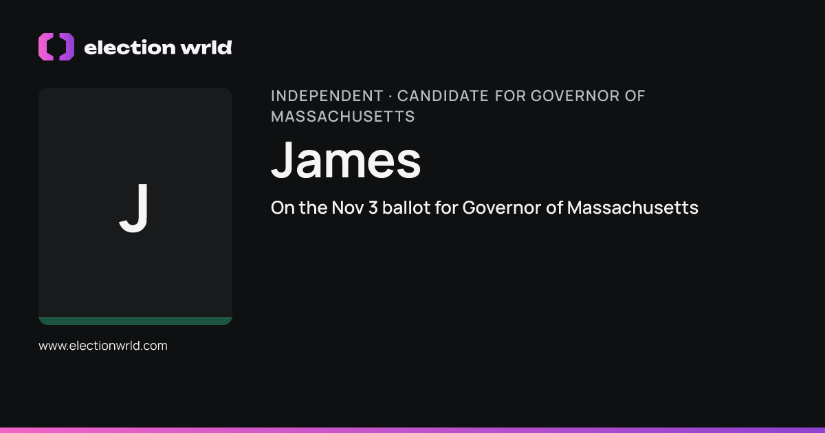Profile card for James