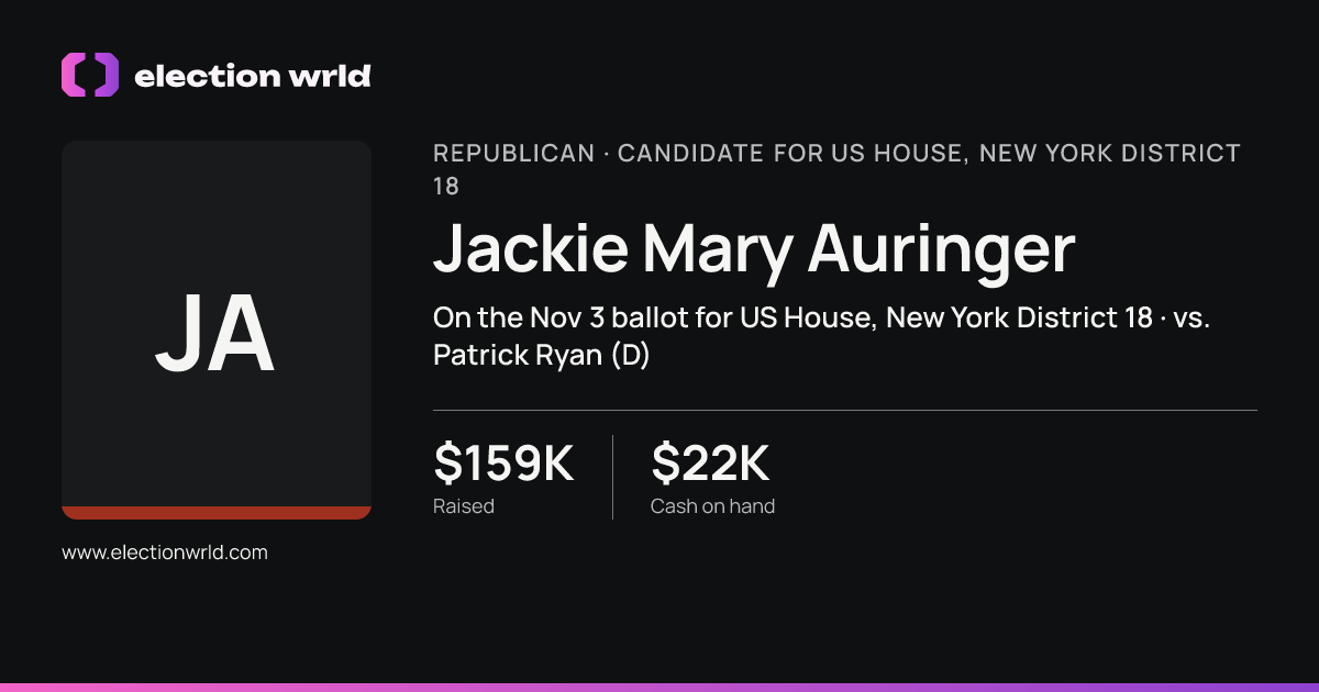 Profile card for Jackie Mary Auringer