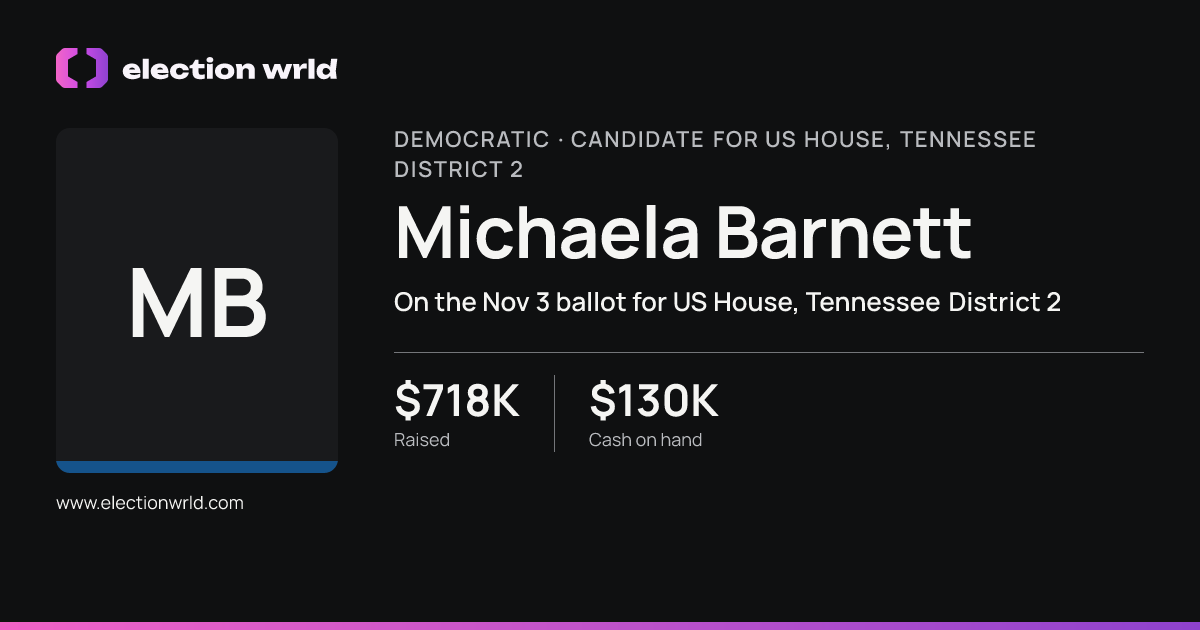 Profile card for Michaela Barnett