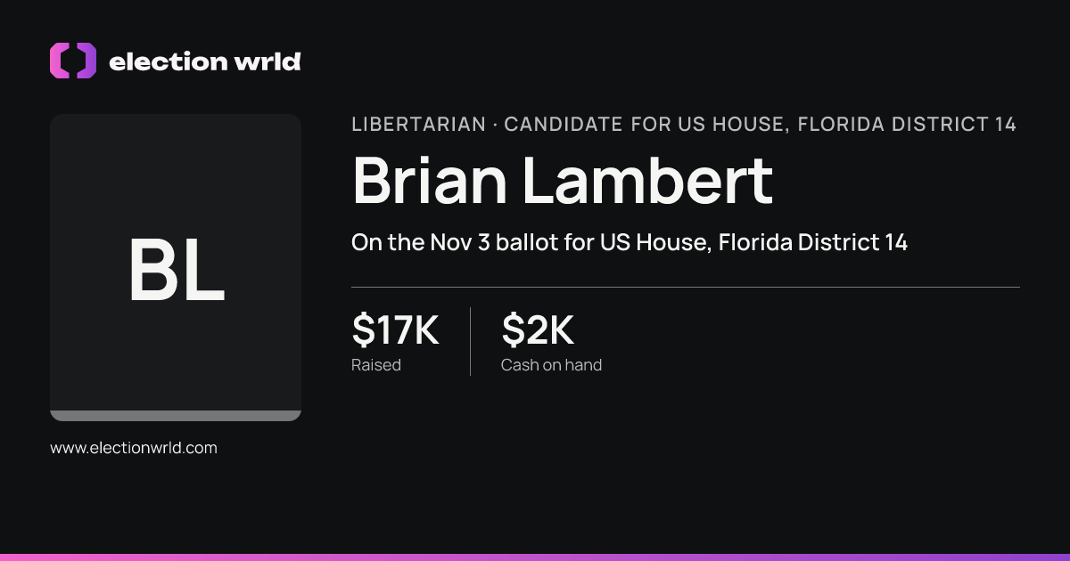 Profile card for Brian Lambert