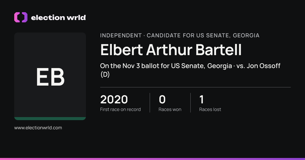 Profile card for Elbert Arthur Bartell