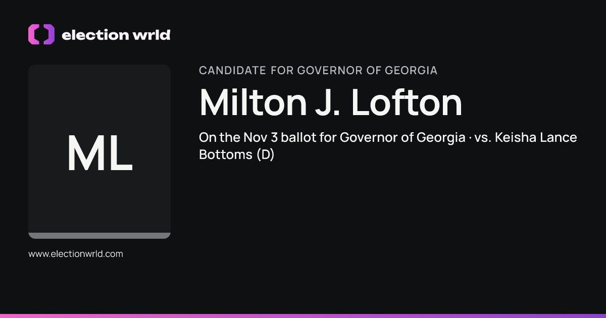 Profile card for Milton J. Lofton