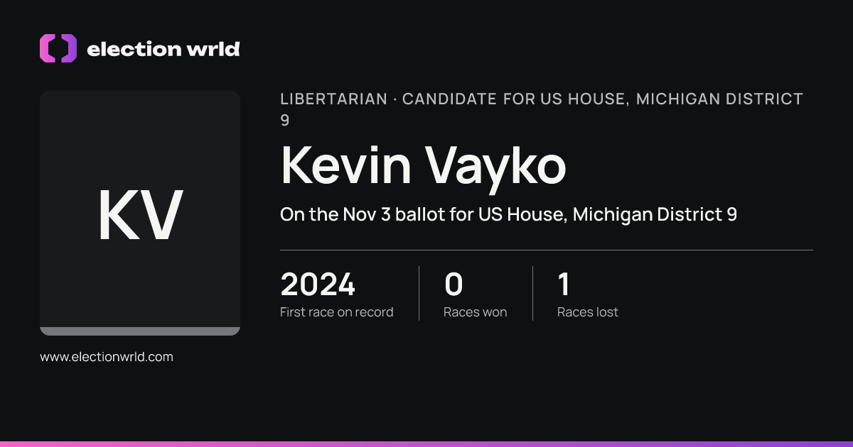 Profile card for Kevin Vayko