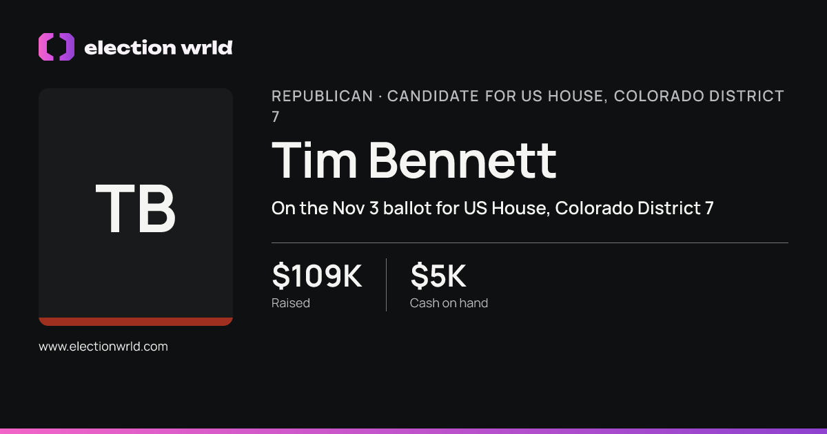 Profile card for Tim Bennett