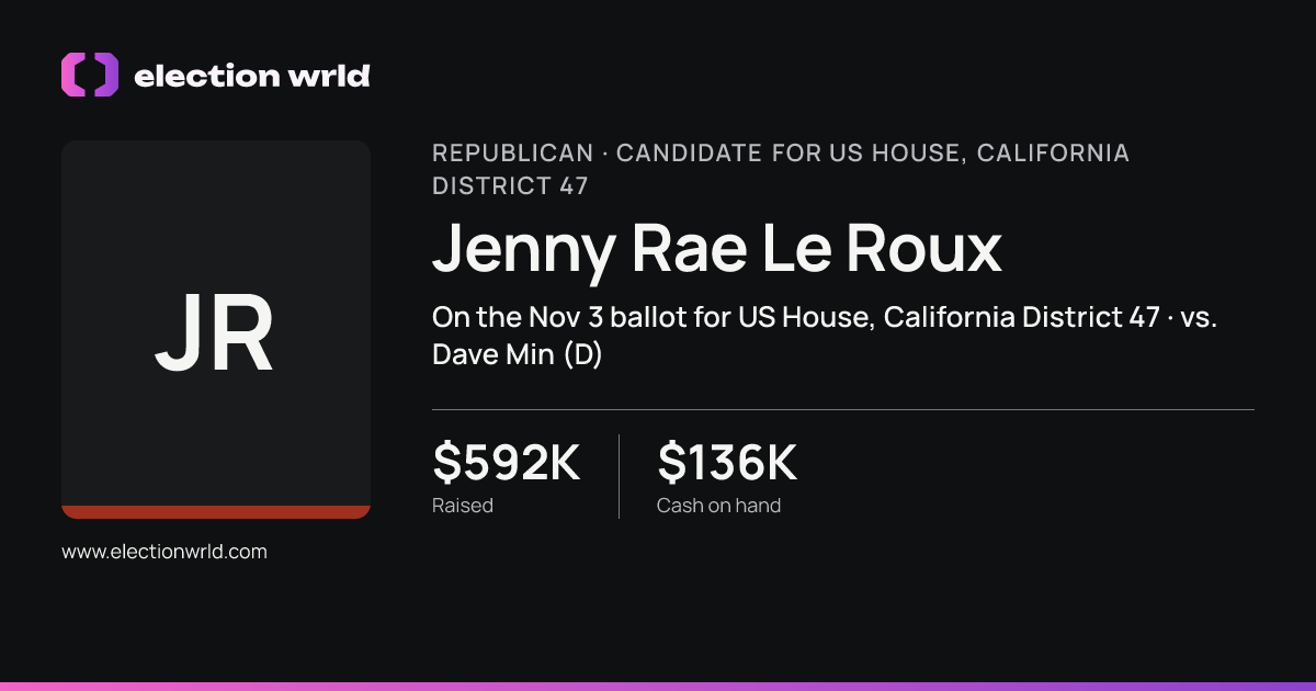 Profile card for Jenny Rae Le Roux