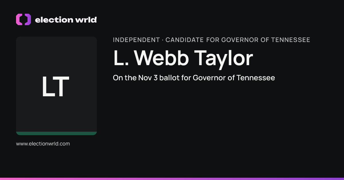 Profile card for L. Webb Taylor