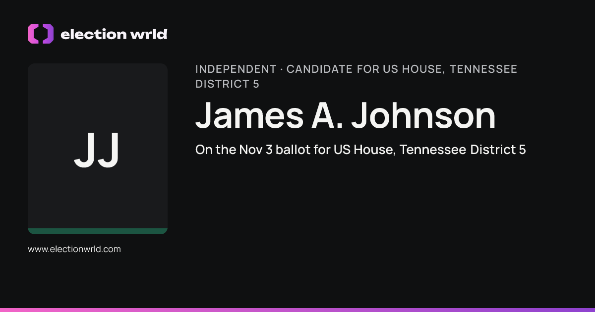 Profile card for James A. Johnson