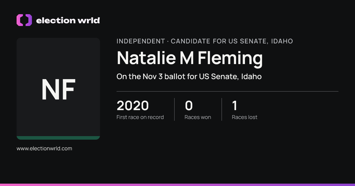 Profile card for Natalie M Fleming