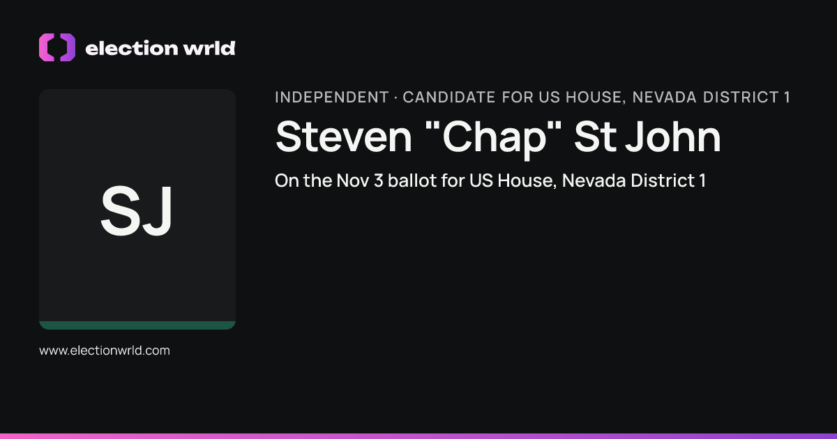 Profile card for Steven "Chap" St John