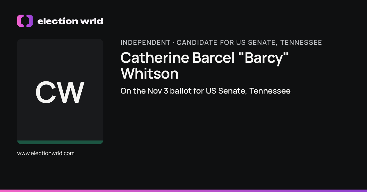 Profile card for Catherine Barcel "Barcy" Whitson