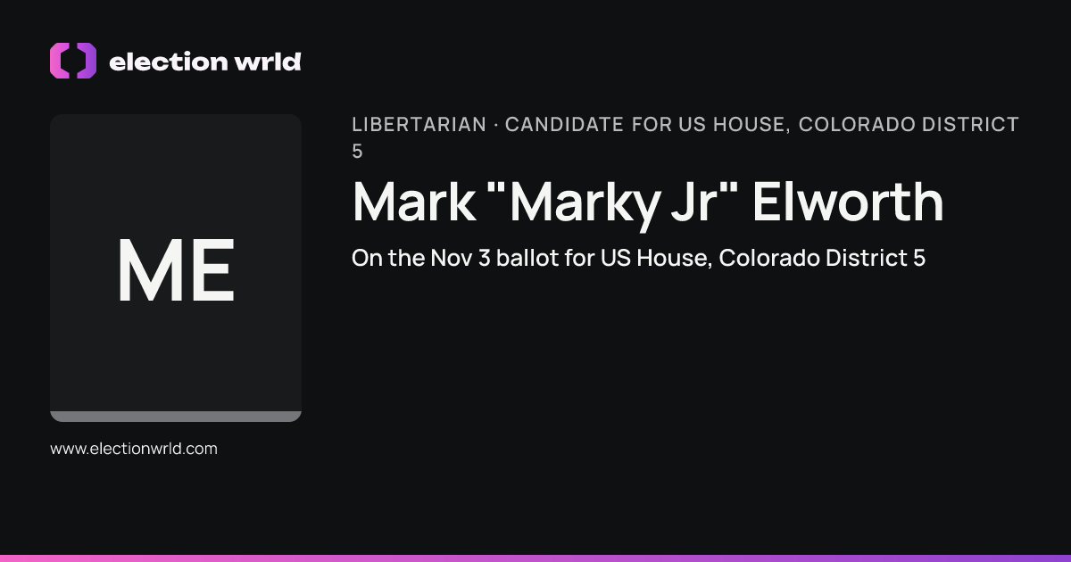 Profile card for Mark "Marky Jr" Elworth