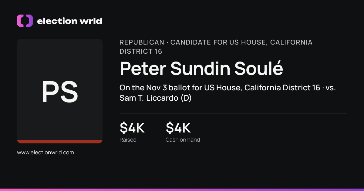 Profile card for Peter Sundin Soulé