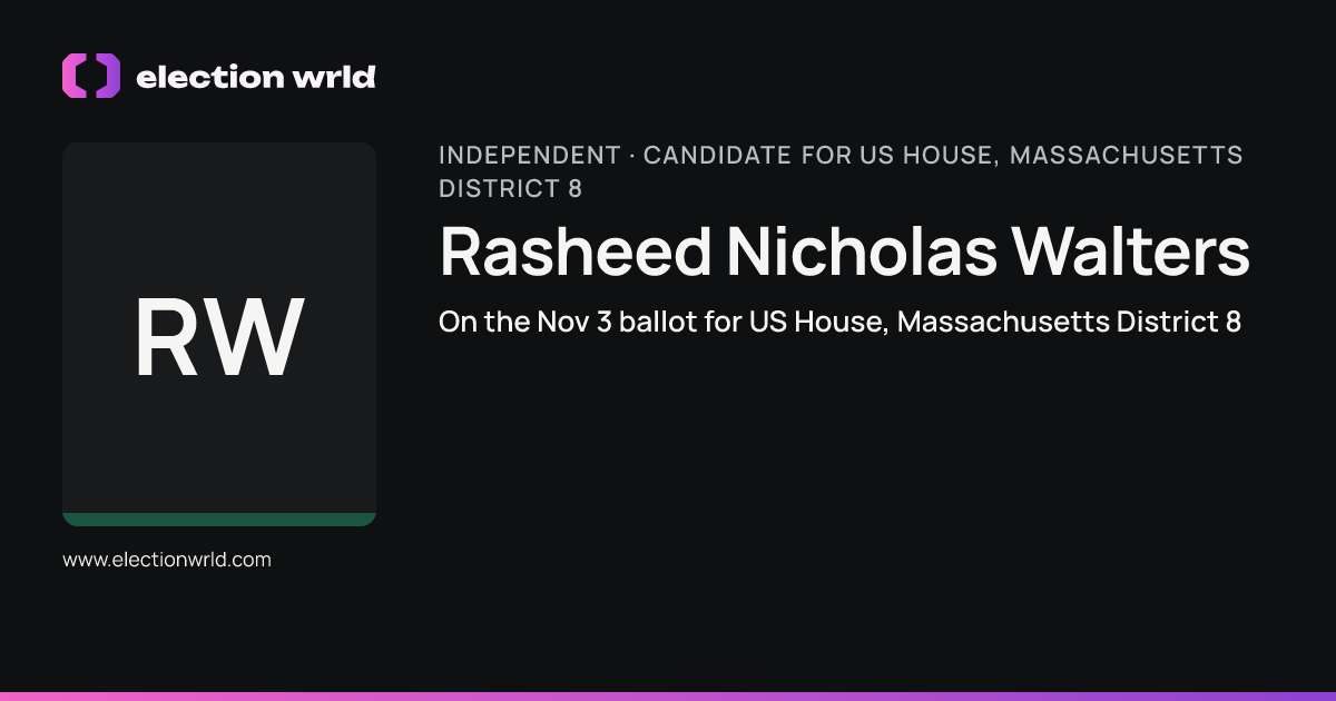 Profile card for Rasheed Nicholas Walters