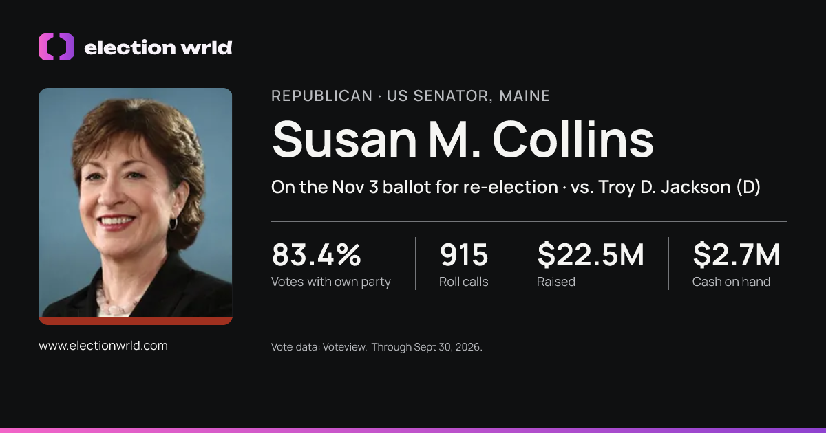 Profile card for Susan M. Collins