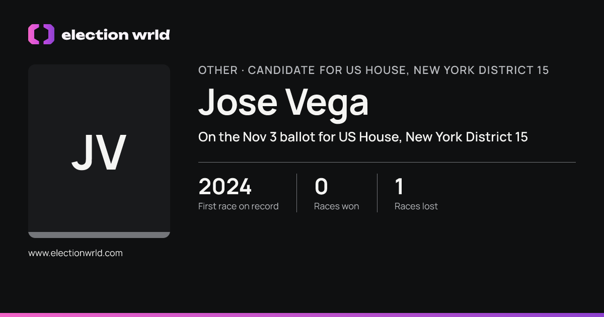 Profile card for Jose Vega