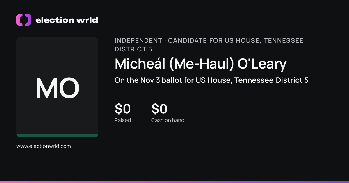 Profile card for Micheál (Me-Haul) O'Leary