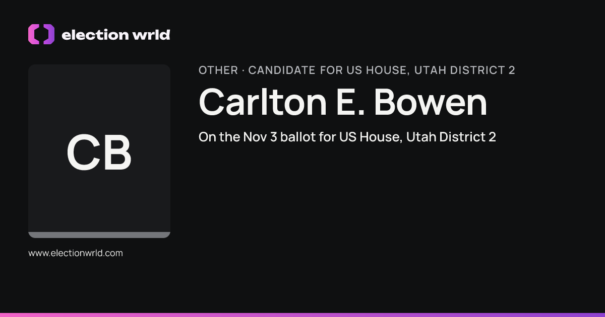 Profile card for Carlton E. Bowen