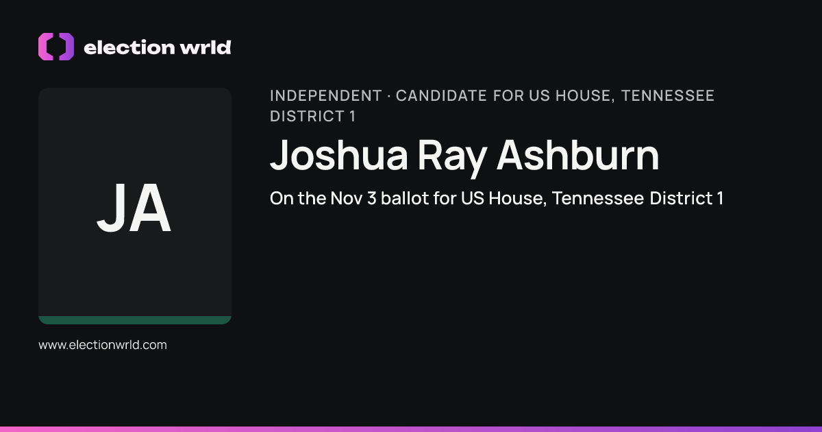 Profile card for Joshua Ray Ashburn