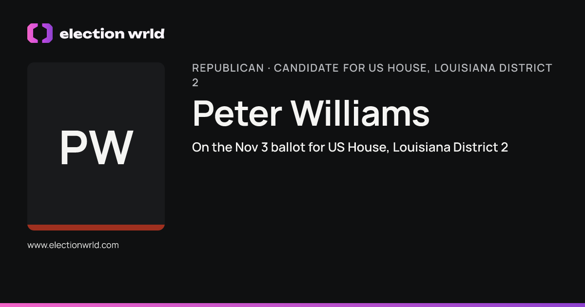 Profile card for Peter Williams