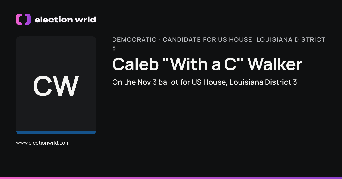 Profile card for Caleb "With a C" Walker
