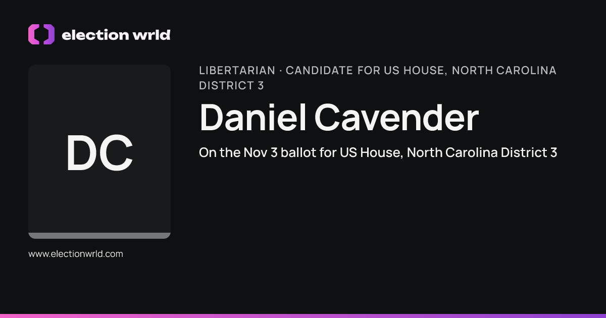 Profile card for Daniel Cavender