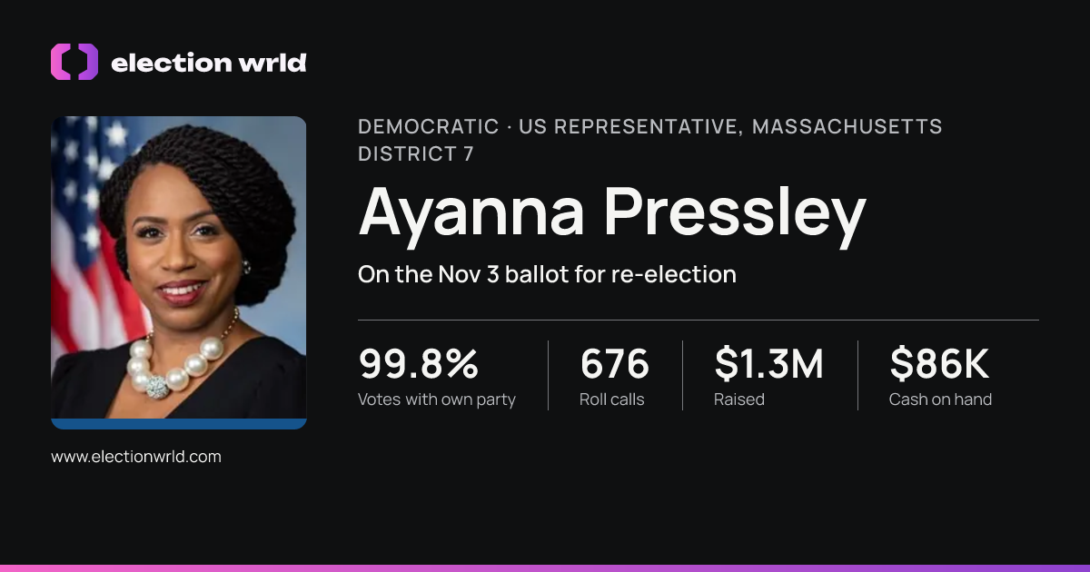 Profile card for Ayanna Pressley
