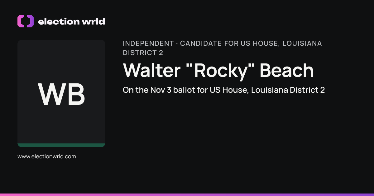 Profile card for Walter "Rocky" Beach