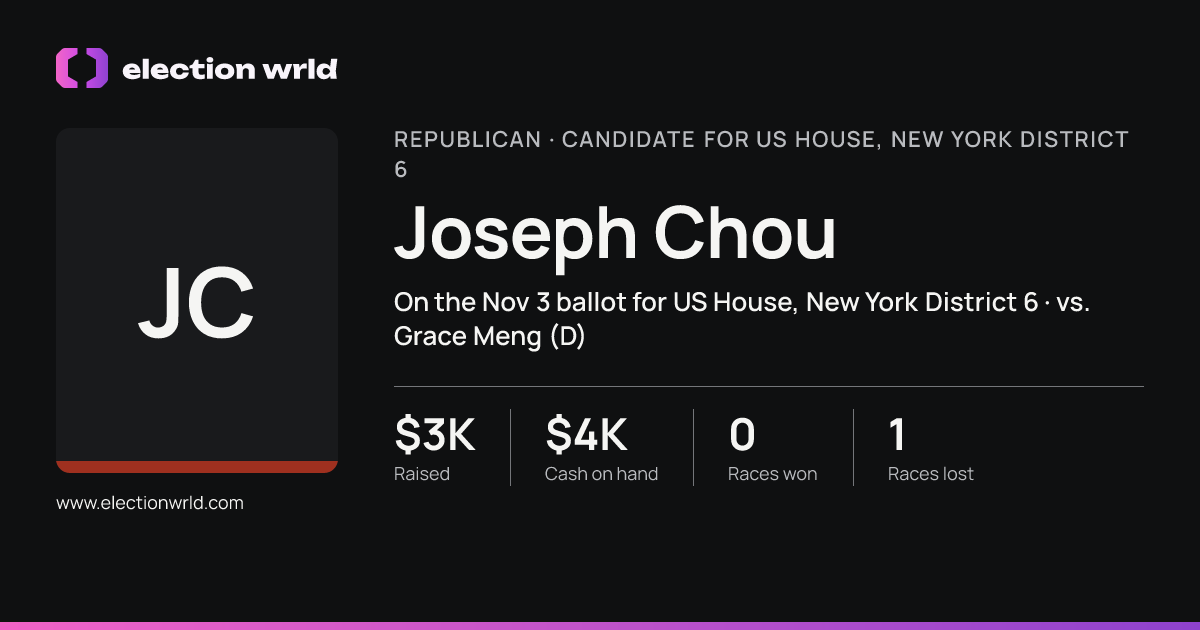 Profile card for Joseph Chou