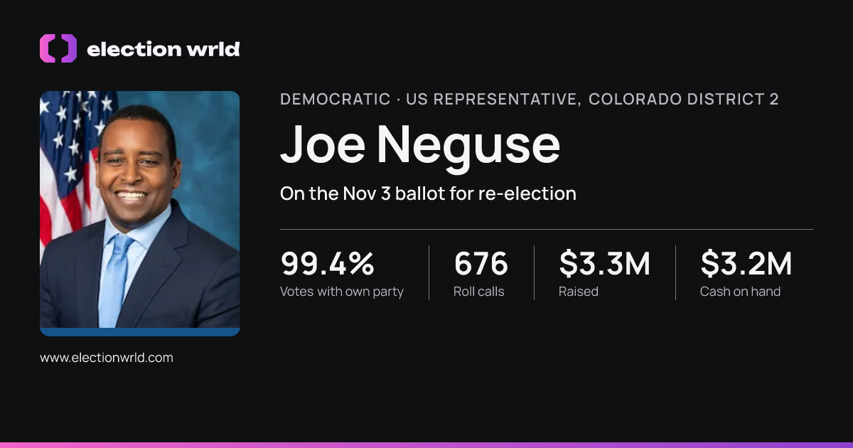Profile card for Joe Neguse