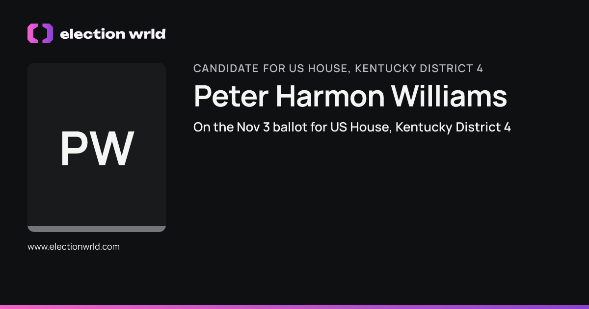Profile card for Peter Harmon Williams