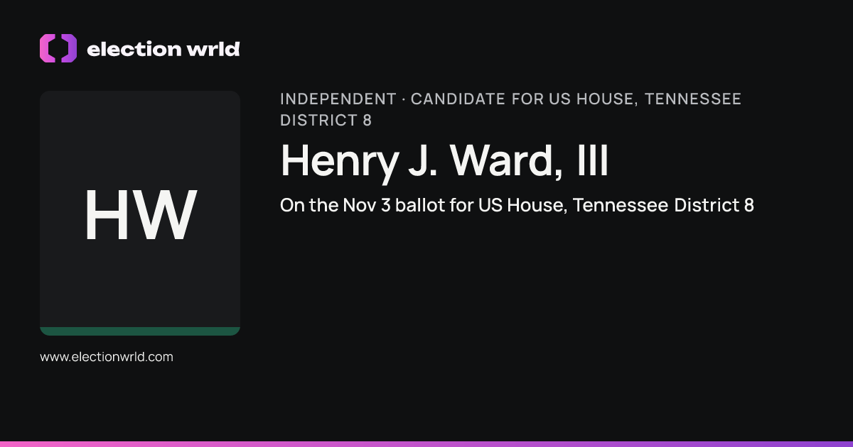 Profile card for Henry J. Ward, III