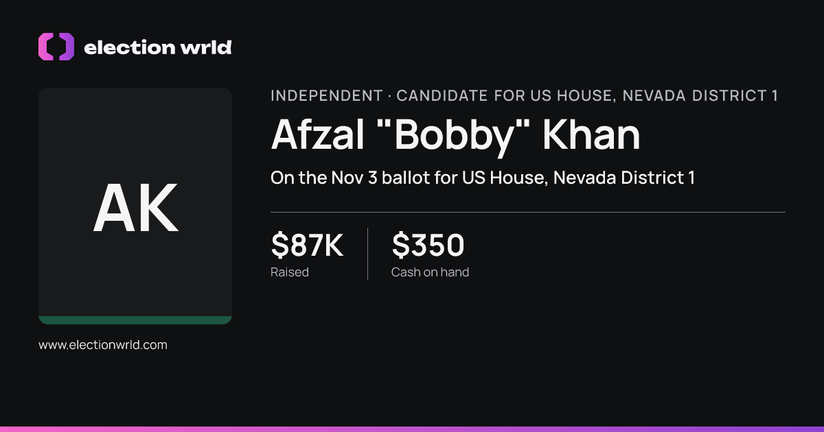 Profile card for Afzal "Bobby" Khan