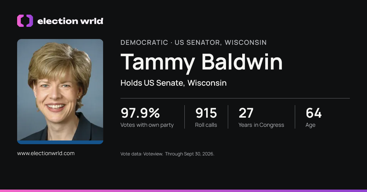 Profile card for Tammy Baldwin