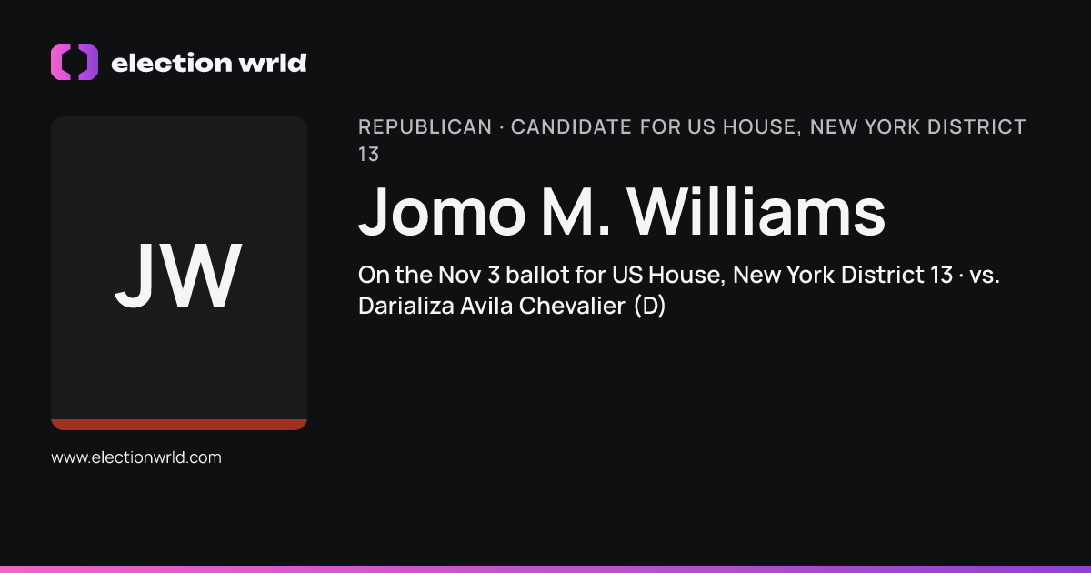 Profile card for Jomo M. Williams