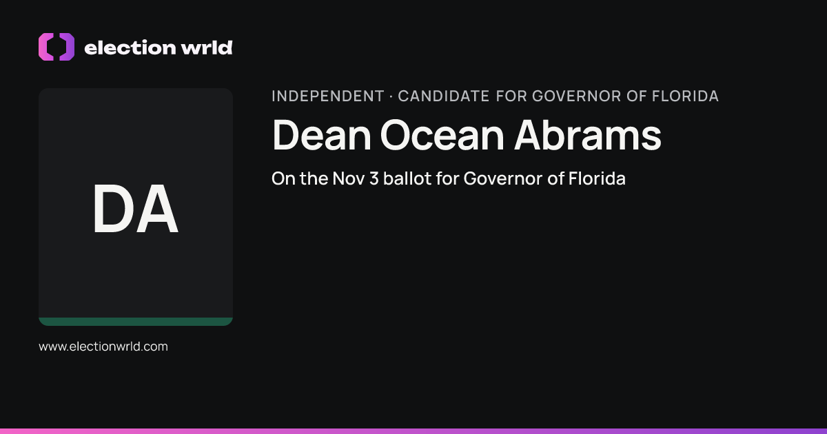 Profile card for Dean Ocean Abrams