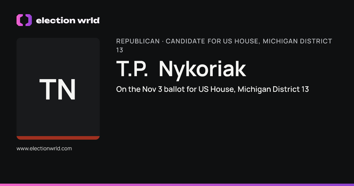 Profile card for T.P. Nykoriak