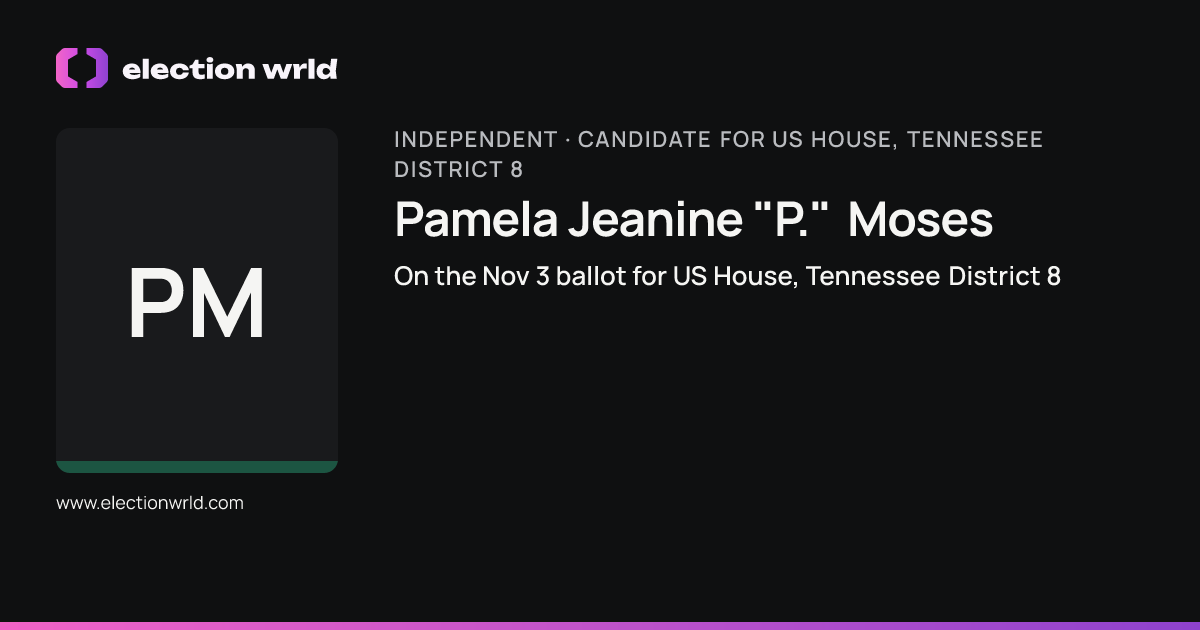 Profile card for Pamela Jeanine "P." Moses