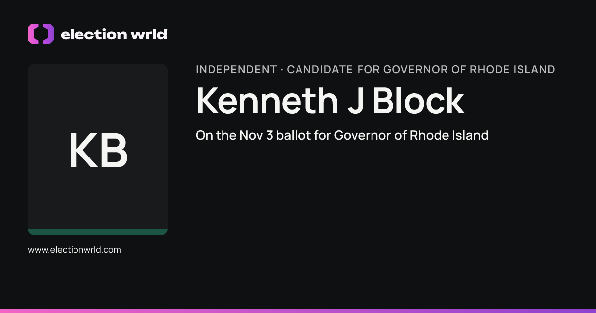 Profile card for Kenneth J Block