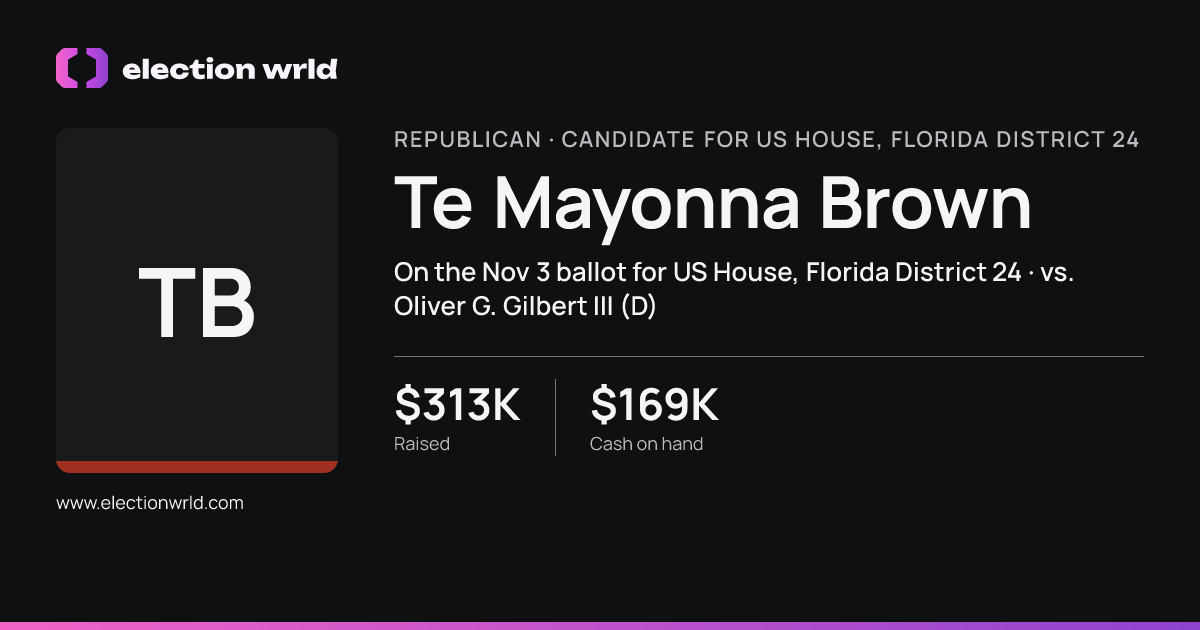 Profile card for Te Mayonna Brown