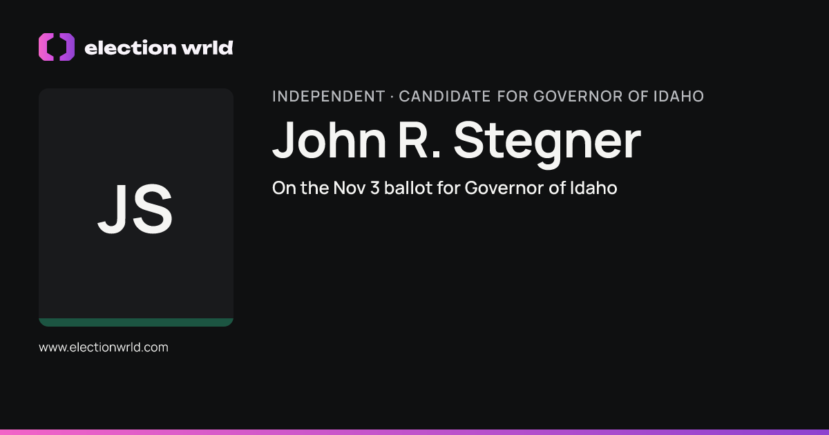 Profile card for John R. Stegner