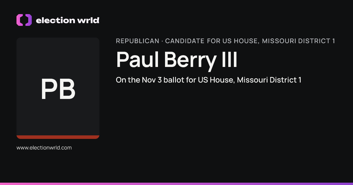 Profile card for Paul Berry III