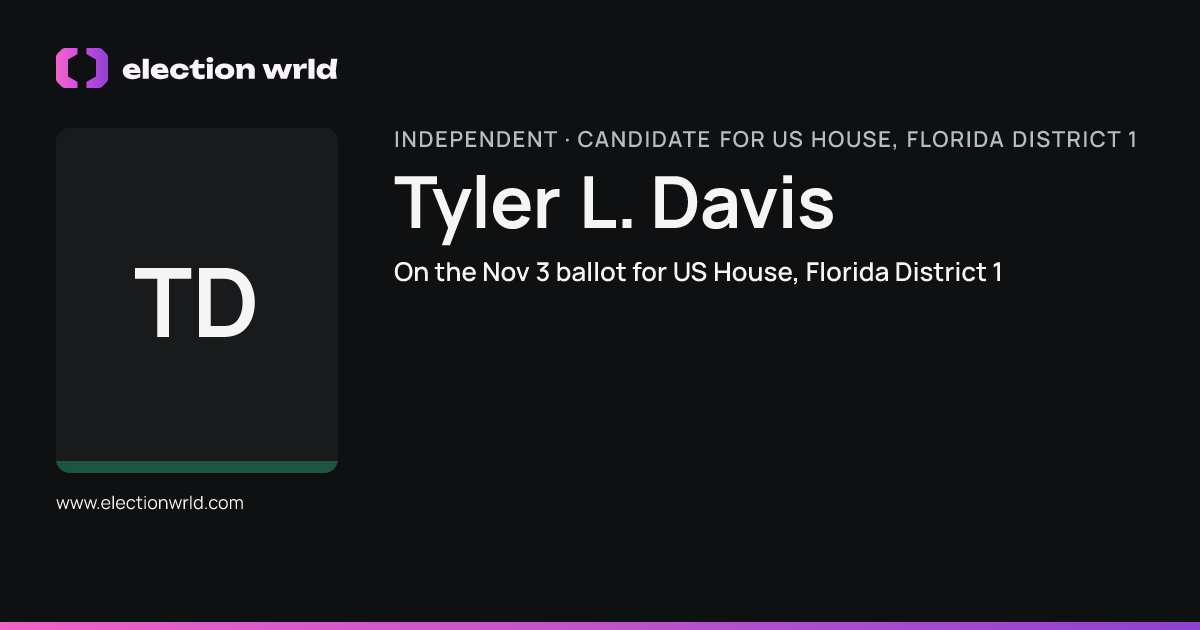 Profile card for Tyler L. Davis