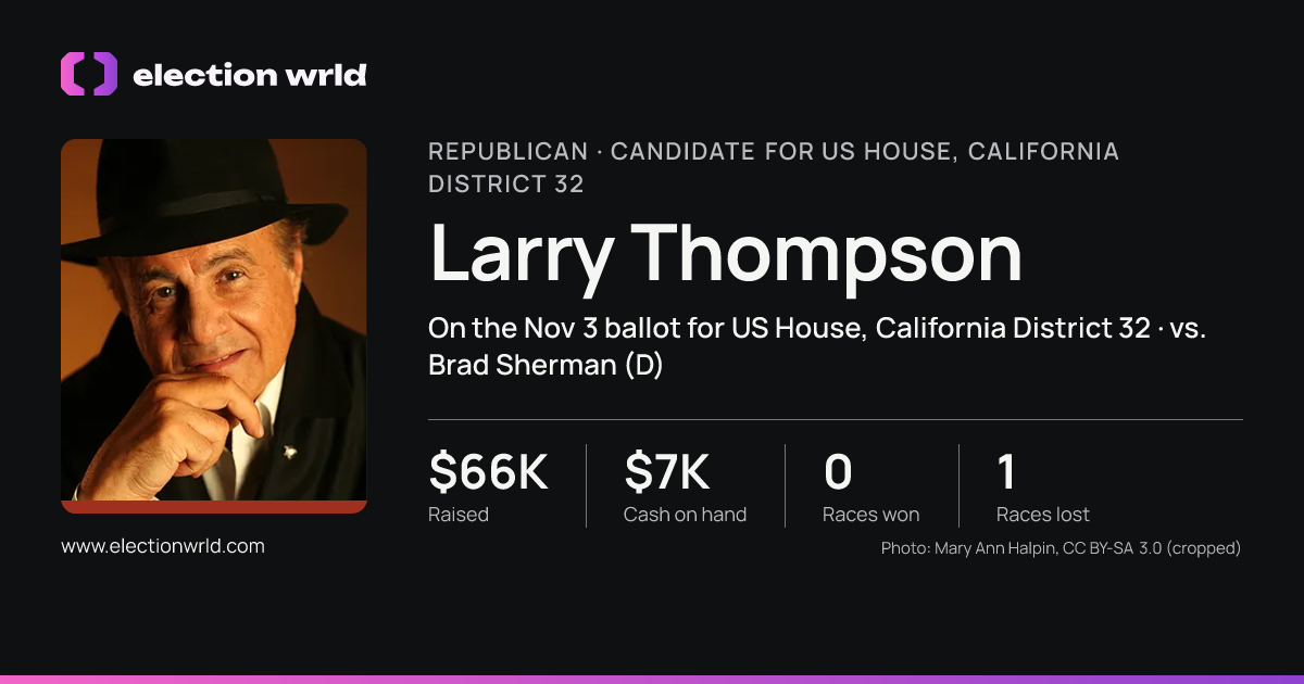 Profile card for Larry Thompson