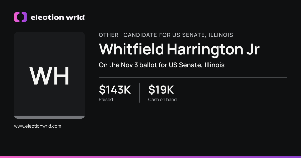 Profile card for Whitfield Harrington Jr