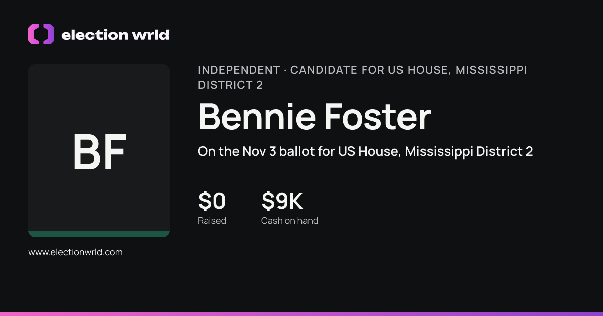 Profile card for Bennie Foster