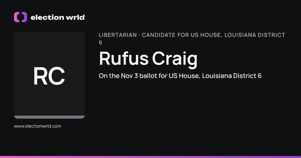 Profile card for Rufus Craig