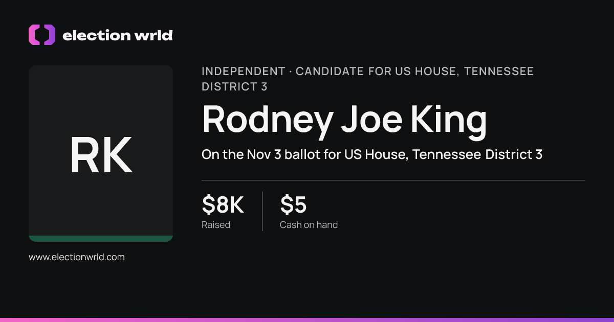 Profile card for Rodney Joe King