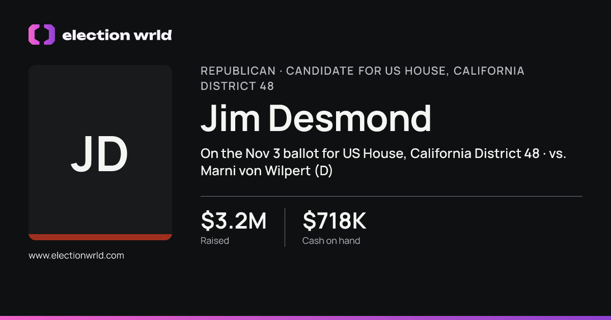 Profile card for Jim Desmond