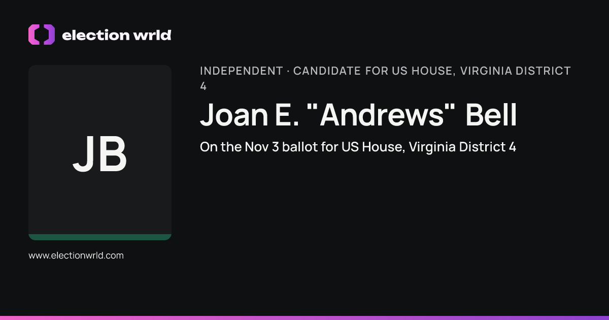 Profile card for Joan E. "Andrews" Bell