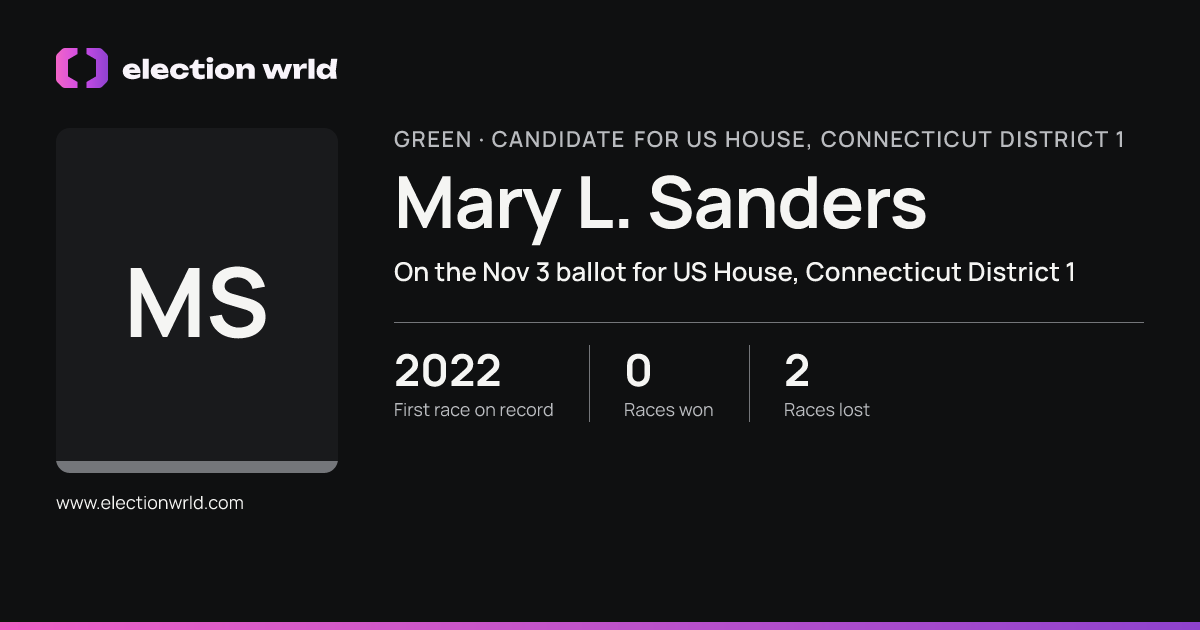 Profile card for Mary L. Sanders